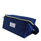 The Flat Lay Co. Open Flat Makeup Box Bag in Deep Blue Velvet