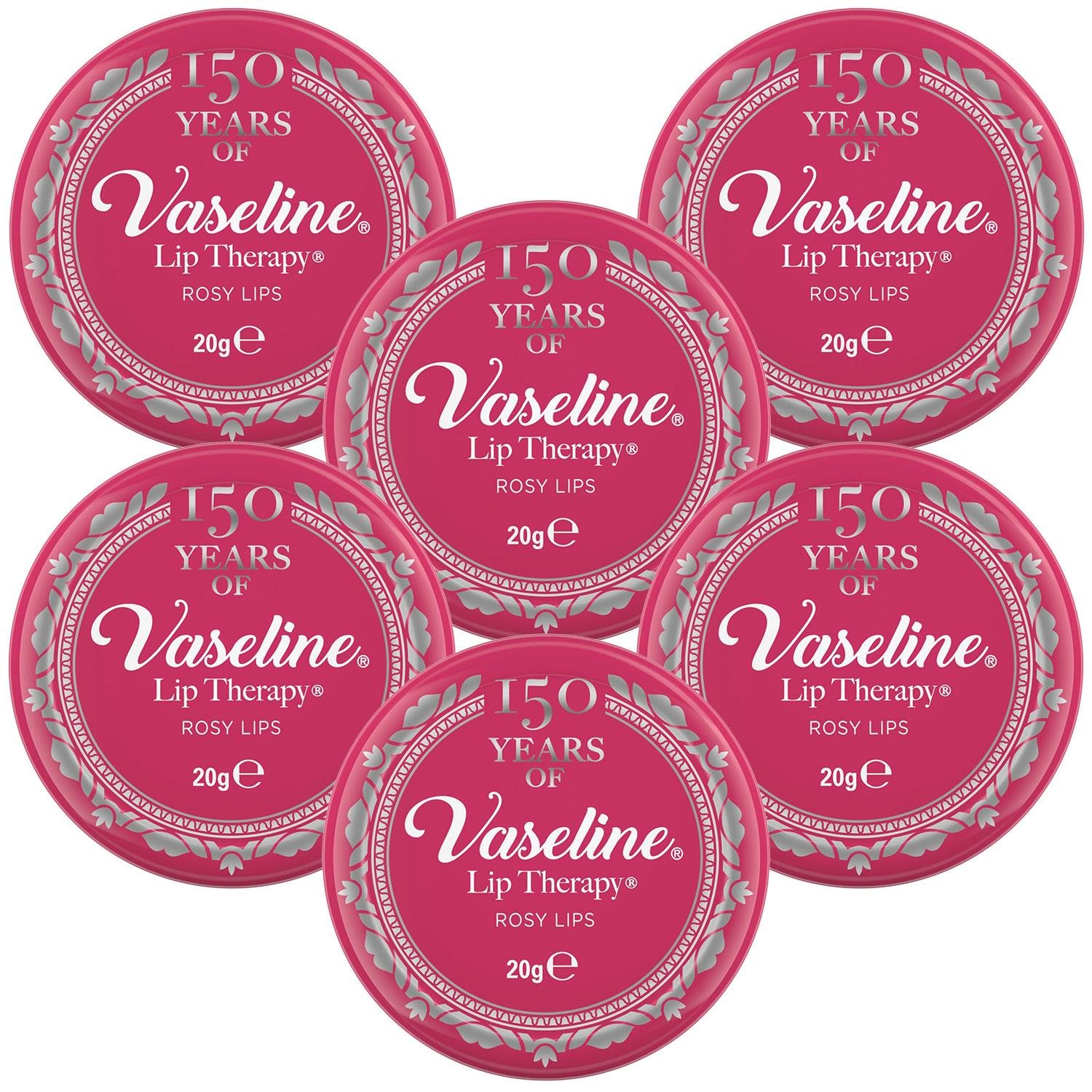 Vaseline Lip Therapy Petroleum Jelly Rosy Lips 6 x 20g