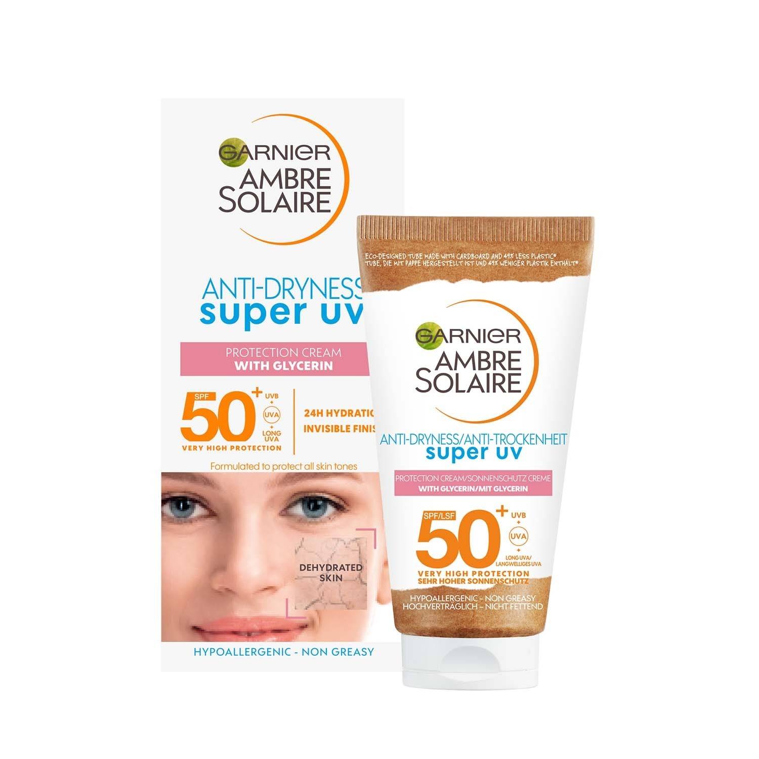 Garnier Ambre Solaire Sensitive Face and Neck Sun Cream SPF50+ 50ml