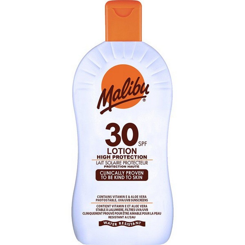 Malibu High Protection Water Resistant Vitamin Enriched SPF 30 Sun-Screen Lotion; 400ml