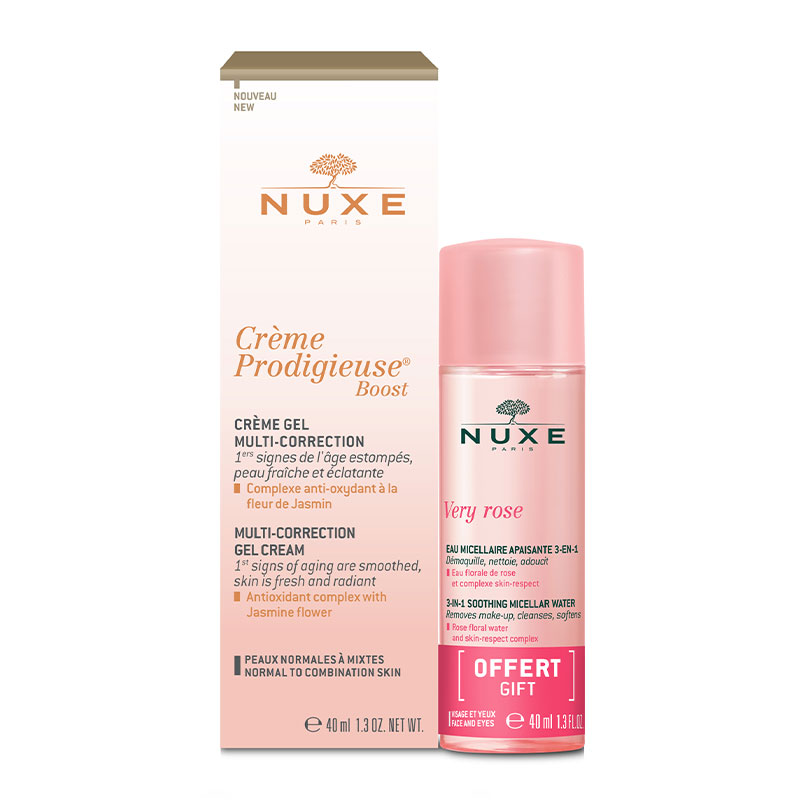 NUXE Cr�me Prodigieuse� Boost Multi-Correction Gel Cream & Very Rose 3-in-1 Micellar Water Gift Set