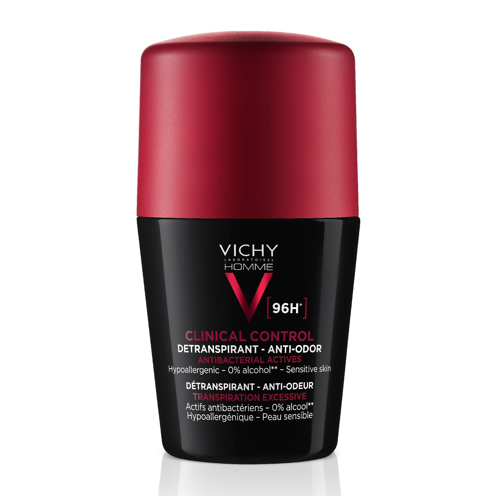 Vichy Men's Clinical Control 96HR Protection Anti-Perspirant Roll On Deodorant 50ml