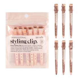 Kitsch Styling Hair Rose Gold Clips x 6