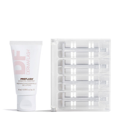 DERMAFLASH THE ESSENTIALS + Sonic Dermaplaning Refill Kit x4