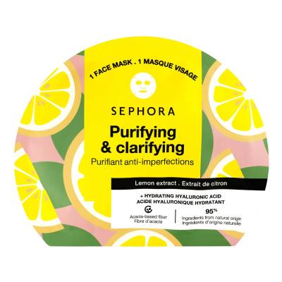 SEPHORA COLLECTION Fiber Face Mask Lemon x 1