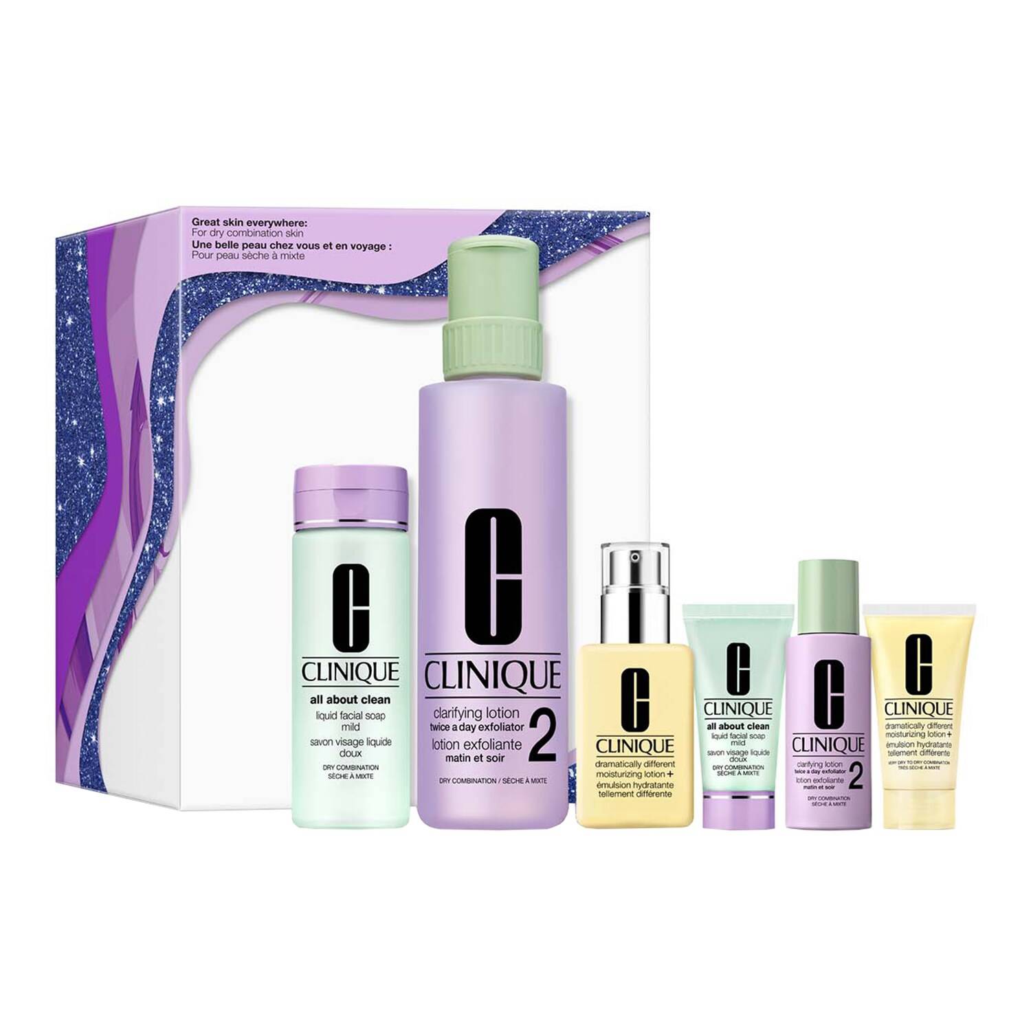 CLINIQUE Great Skin Everywhere Skincare Gift Set: For Dry Combination Skin
