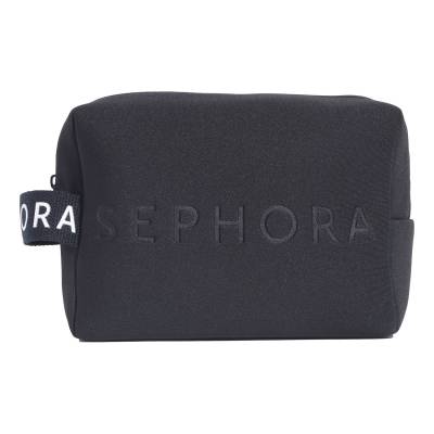 Black Neoprene Beauty Bag with Handle SEPHORA UK