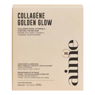 AIME Collagène Golden Glow Food Supplement x 10 Sticks