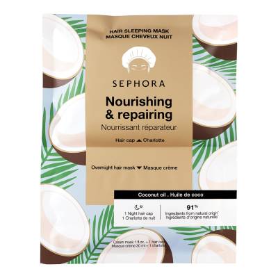 SEPHORA COLLECTION Hair Sleeping Cream Night Mask 30ml + Cap Coconut