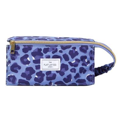 THE FLAT LAY CO. Open Flat Blue Leopard Box Bag