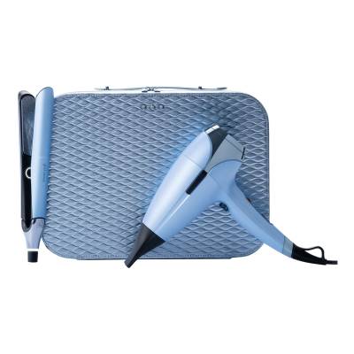 GHD Deluxe Chronos Straightener & Helios Hair Dryer in Icy Blue Gift Set