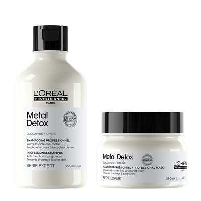 L'Oreal Professional Metal Detox Shampoo 300ml & Hair Mask 250ml Duo