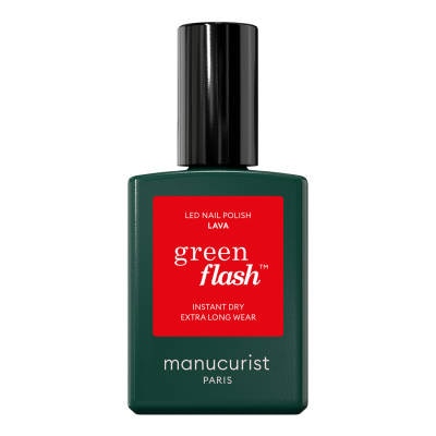 MANUCURIST LED Nail Polish Green 15ml Green Flash Lava