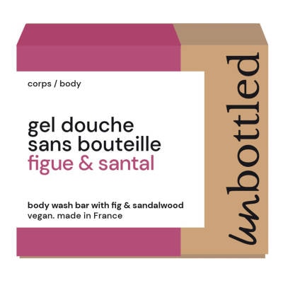 UNBOTTLED Bottle-Free Shower Gel Fig&Sandalwood 110g