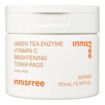 INNISFREE Green Tea Enzyme Vitamin C Brightening Toner Pads - Anti Dark Spots 170 ml