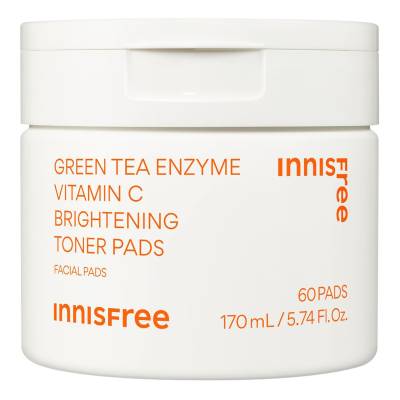 INNISFREE Green Tea Enzyme Vitamin C Brightening Toner Pads - Anti Dark Spots 170 ml