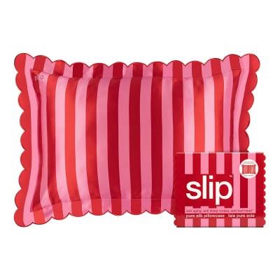 SLIP pure silk queen pillowcase with scalloped edge sunshade