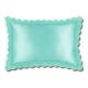 SLIP Pure Silk Queen Pillowcase with Scalloped Edge Turquoise
