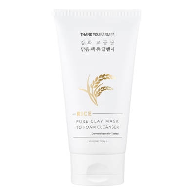 THANKYOU FARMER Rice Pure Clay Mask to Foam Cleanser  150ml