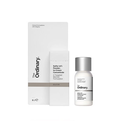 Sulfur 10% Powder-to-Cream Concentrate Blemish Spot Treatment