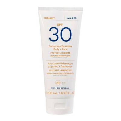 KORRES Yoghurt Sunscreen SPF30 Body + Face 200ml
