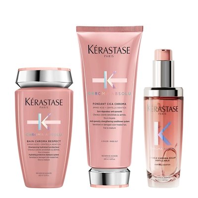 KÉRASTASE Chroma Absolu Shampoo, Conditioner and Hair Oil Trio