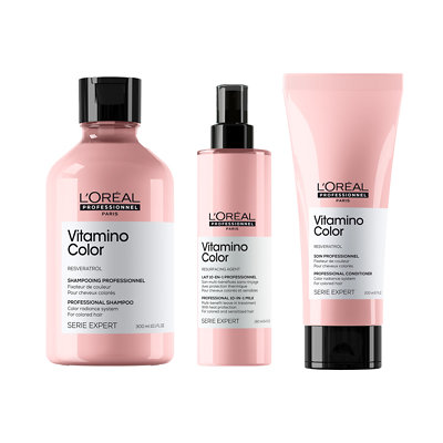 L'oréal Professionnel Serie Expert Vitamino Color Shampoo, Conditioner and Multi-Benefit Leave In Treatment Trio