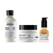 L'Oreal Professional Metal Detox Shampoo, Hair Mask and Hair Oil Trio