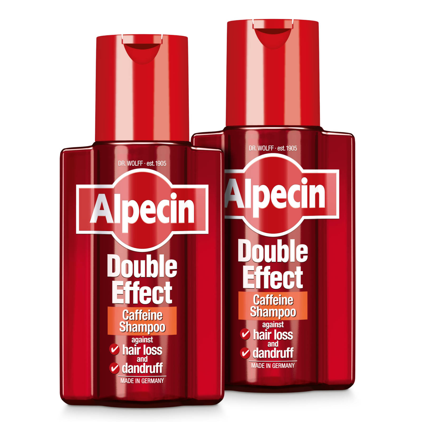 Alpecin Double Effect Shampoo | Prevents Hair Loss and Removes Dandruff 2 x 200ml