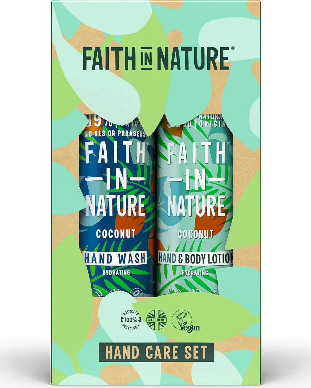 Faith in Nature Gift Set-Coconut Hand Wash & Lotion 2x400ml