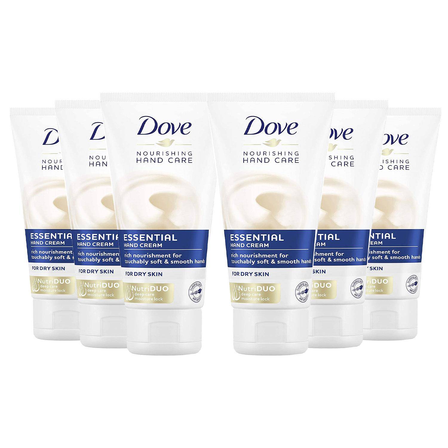 Dove Nourishing Hand Care Essential NutriDUO Hand Cream for Dry Skin 75ml; 6pk