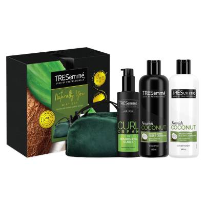TRESemme Naturally You Hair Care Gift Set for Her with Green Cosmetic Bag |  FEELUNIQUE