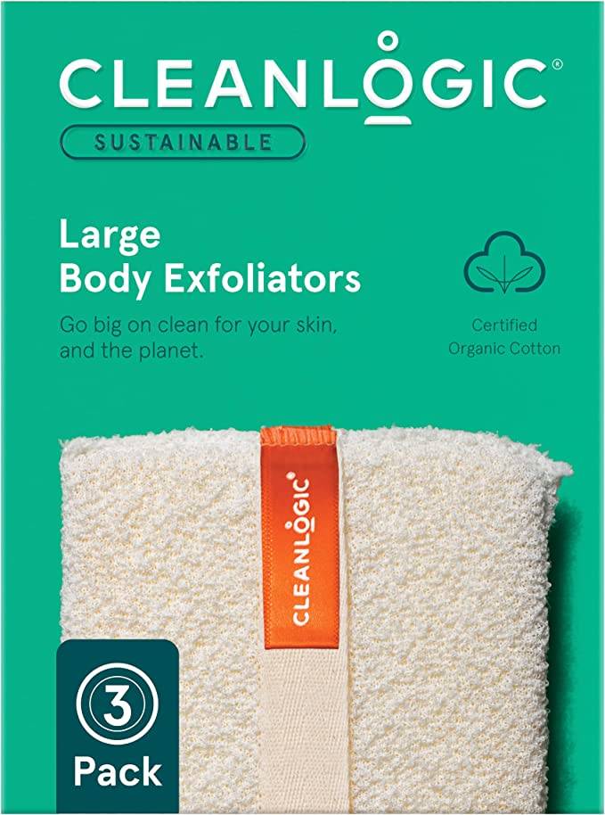 Cleanlogic Sustainable Large Body Exfoliator Pack of 3
