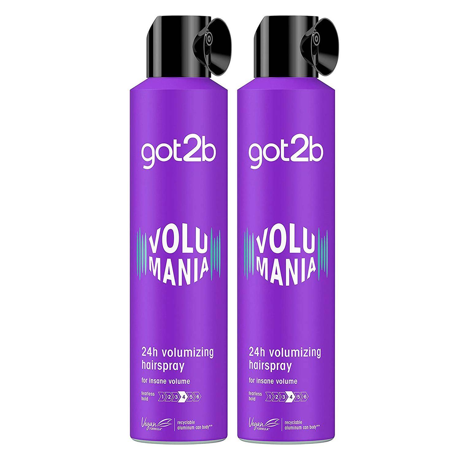 Schwarzkopf Got2b Volumania Hairspray 24H Strong Hold & Insane Volume; 300ml; 2 Pack
