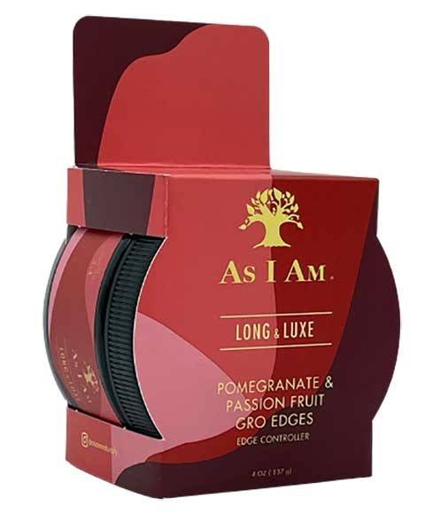 As I Am  Long And Luxe Pomegranate Passion Fruit Gro Edges Controller 137 g