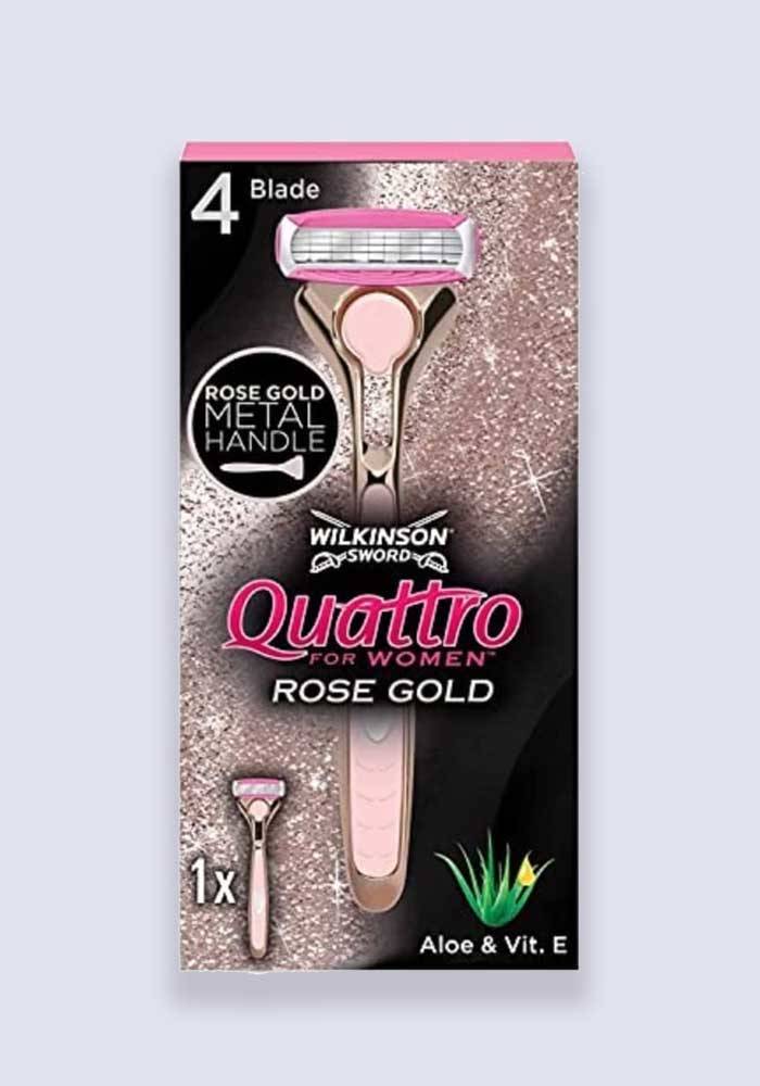 Wilkinson Sword Quattro For Women Rose Gold 1 Up