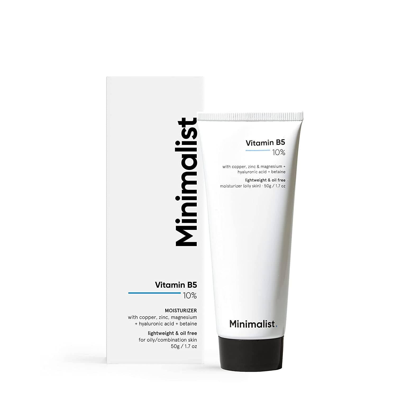 Minimalist Vitamin B5 10% Face Moisturiser for Oily and Acne Prone Skin | 50g