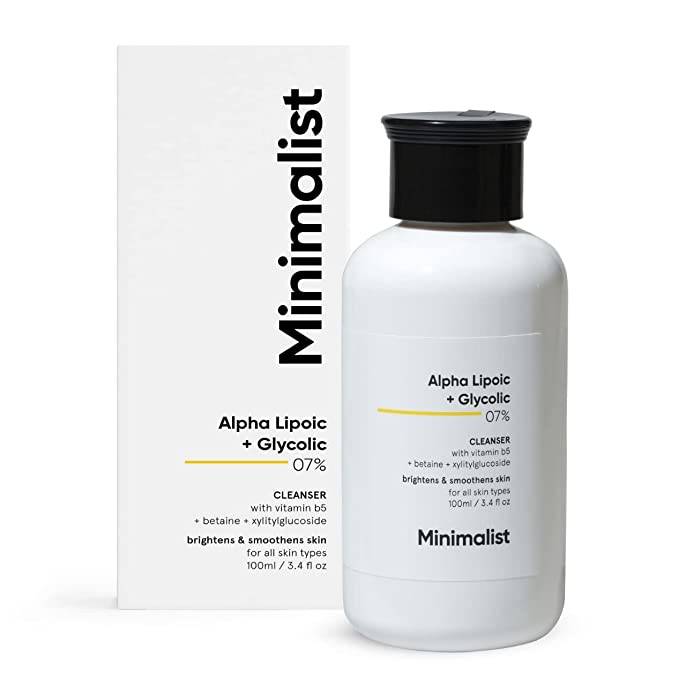 Minimalist 07% ALA & AHA Cleanser for Glowing Skin  | 100ml