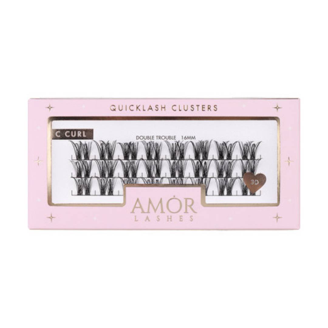 Amor Lashes DIY Lashes Double Trouble - C Curl Clusters 16mm