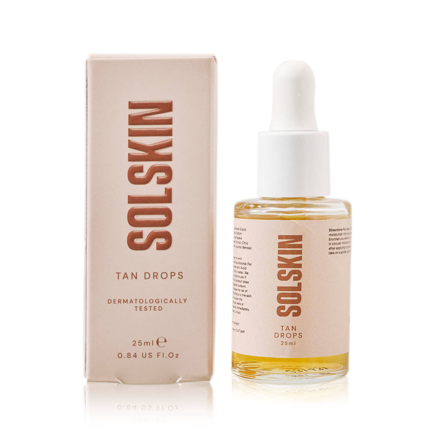 SOLSKIN Dermatologically Tested Tan Drops for Bronze Glow; 25ml