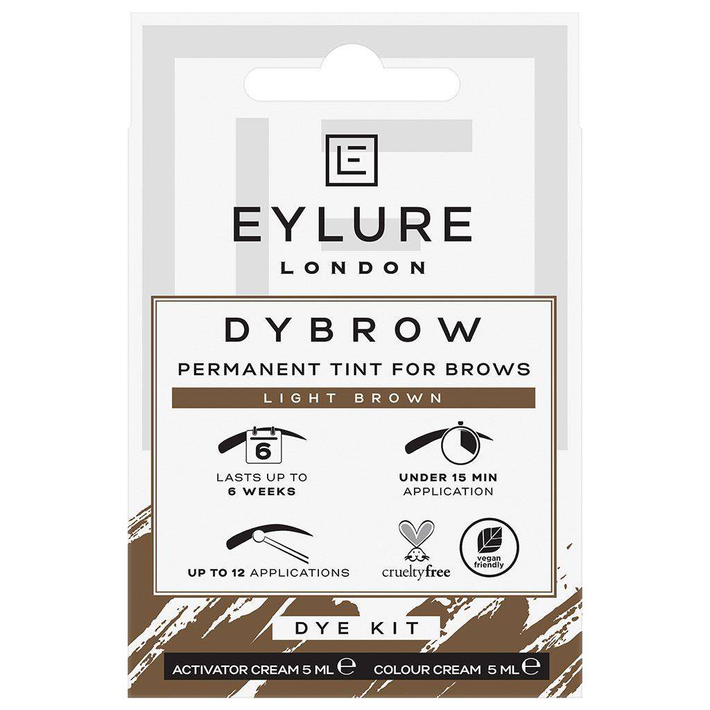 Eylure Dybrow Permanent Eyebrow Tint Kit - Light Brown - Lasting Up to 6 Weeks