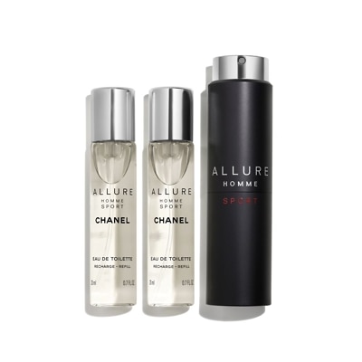 CHANEL Allure Homme Sport Eau De Toilette Refillable Travel Spray 3 x 20ml