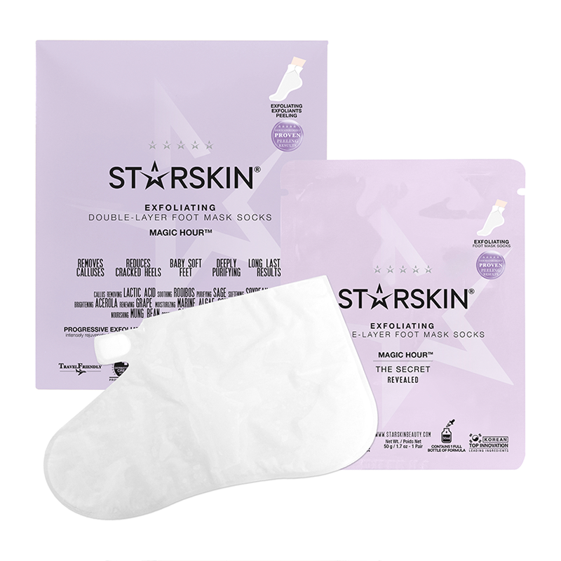STARSKIN� Magic Hour� Exfoliating Double-Layer Foot Mask Socks