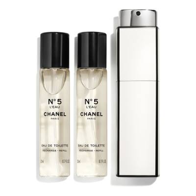 CHANEL N°5 L'eau Eau De Toilette Purse Spray 3 x 20ml Gift Set