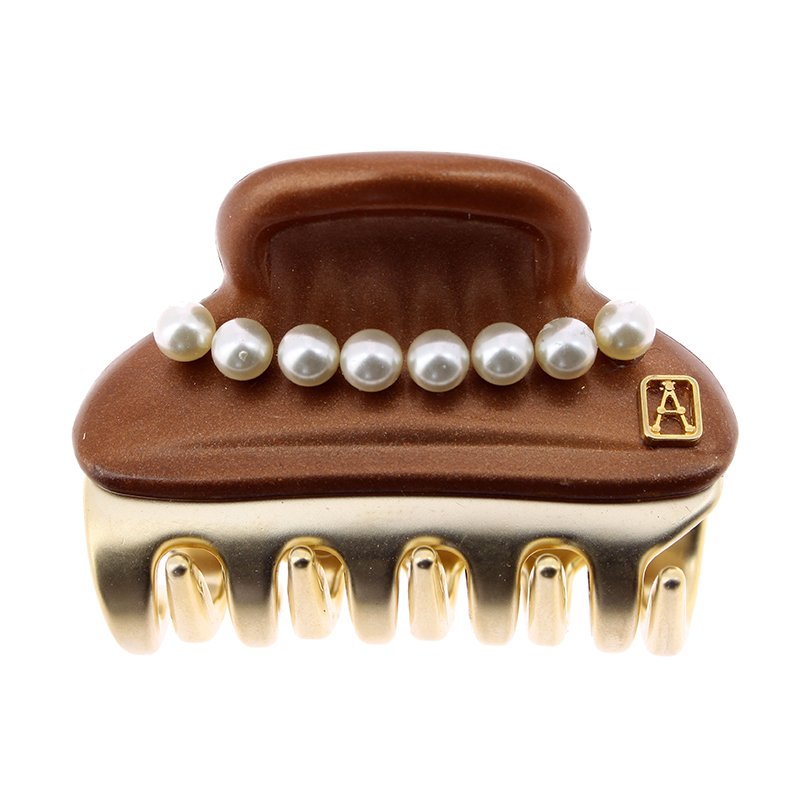 Alexandre De Paris Hair jaw clips PINCE VENDÔME PARTICULIÉRE Brown 4.5cm Feelunique